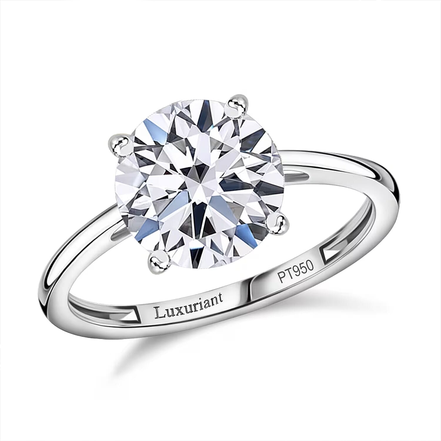 IGI Certified Luxuriant Lab Grown Diamond E-F VS 4.00 ctw Ring in 950 Platinum