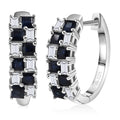 D'Joy Multi Sapphire, Moissanite Hoop Earrings in 18K Vermeil YG Over Sterling Silver 2.00 ctw - Sticky add to cart bar