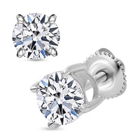 IGI certified Luxuriant Lab Grown Diamond E-F VS 1.50 ctw Stud Earrings in 950 Platinum
