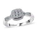 Luxuriant Lab Grown Diamond G-H SI 0.40 ctw Ring in Rhodium Over Sterling Silver (Size 10.0) - Sticky add to cart bar