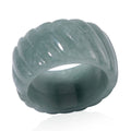 Natural Olmec Jadeite Carved Band Ring (Size 7.0) 44.00 ctw - Sticky add to cart bar