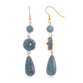 Natural Olmec Jadeite 50.00 ctw Carved Floral Earrings Vermeil YG Over Sterling Silver - Sticky add to cart bar
