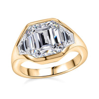 Luxuriant Lab Grown 4.90 ctw Diamond E-F VS Solitaire Ring in 14K Yellow Gold (Size 4.75)