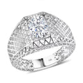 10K White Gold Luxuriant Lab Grown Diamond (E-F, VS) Mens Ring (Size 10.0) 1.60 ctw - Sticky add to cart bar