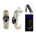 Karis Natural Yooperlite 5.75 ctw Baroque Majesty Earrings in 18K YG Plated and Platinum Bond with Free UV Flash Light - Sticky add to cart bar