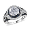 Moissanite & Blue Sapphire