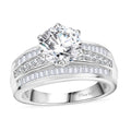 Moissanite (Rnd 8mm) Ring in 18K Vermeil YG Over Sterling Silver (Size 10.0) 3.60 ctw - Sticky add to cart bar