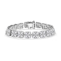 Moissanite Bracelet in Rhodium Over Sterling Silver (7.25 In) 17.25 ctw - Sticky add to cart bar