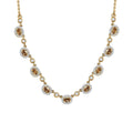 D'Joy Premium Golden Turkizite and White Zircon 3.40 ctw Necklace in 18K Vermeil Yellow Gold Over Sterling Silver 18-20 Inches - Sticky add to cart bar