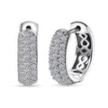 Luxuriant Lab Grown Diamond G-H SI 1.00 ctw Hoop Earrings in Rhodium Over Sterling Silver - Sticky add to cart bar