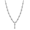 Luxuriant Lab Grown Diamond G-H SI 2.50 ctw Celestial Cascade Necklace in Rhodium Over Sterling Silver 18 Inches - Sticky add to cart bar