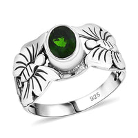 Bali Legacy Chrome Diopside 1.25 ctw Butterfly Ring in Sterling Silver (Size 10.0)