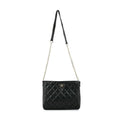 Valentino Orlandi Black Quilted Leather Crossboday Bag with Golden Chain Strap - Sticky add to cart bar