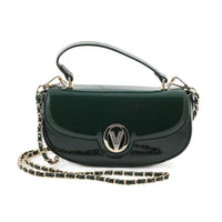 Valentino Orlandi Green Top Handle Patent Leather Crossbody Bag