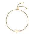 D'Joy Moissanite 0.05 ctw Chain Bracelet in 18K Vermeil Yellow Gold Over Sterling Silve (7.25 In) - Sticky add to cart bar
