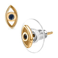 D'Joy Kanchanaburi Blue Sapphire 0.85 ctw Solitaire Stud Earrings in 18K Vermeil Yellow Gold Over Sterling Silver - Sticky add to cart bar
