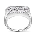 Moissanite (Triangle 4mm) Ring in Rhodium Over Sterling Silver (Size 10.0) 3.10 ctw - Sticky add to cart bar