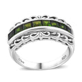 Multi Sapphire Band Ring in Rhodium Over Sterling Silver (Size 10.0) 1.25 ctw - Sticky add to cart bar