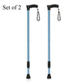 Light Weighted Mild Steel Body Set of 2 Strong Walking Stick with Adjustable Height - Sticky add to cart bar
