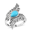 Sleeping Beauty Turquoise  Fancy Ring Sterling Silver 1.00 ctw ,  Silver Wt. 5 g - Sticky add to cart bar