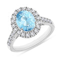 Mangoro Aquamarine and Diamond 2.75 ctw Ring in 18K Vermeil Rose Gold Over Sterling Silver (Size  10.0) - Sticky add to cart bar