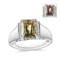 Premium Turkizite and Diamond Ring in 18K Vermeil Rose Gold Over Sterling Silver (Size 10.0) 4.10 ctw - Sticky add to cart bar