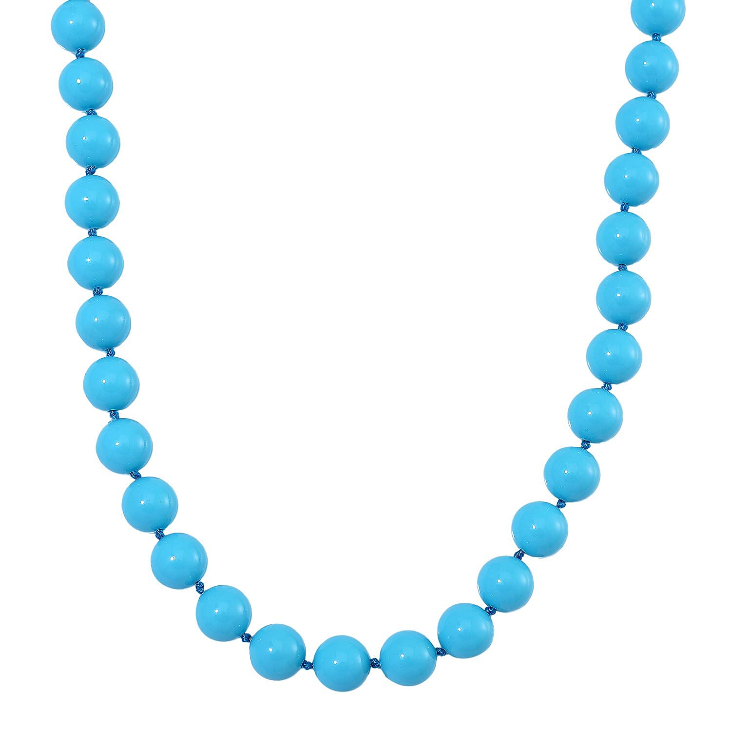 Sleeping Beauty Color Shell Pearl Necklace (20 Inches) in Stainless Steel