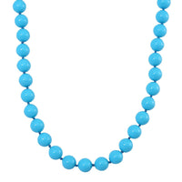 Sleeping Beauty Color Shell Pearl Necklace (20 Inches) in Stainless Steel