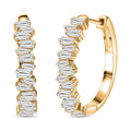 White Zircon 2.30 ctw Hoop Earrings in 18K Vermeil Yellow Gold Over Sterling Silver - Sticky add to cart bar