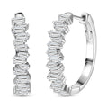 White Zircon 2.30 ctw Hoop Earrings in 18K Vermeil Yellow Gold Over Sterling Silver - Sticky add to cart bar