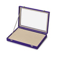 Purple and Cream Velvet Ring Box with Clear Glass Window - Sticky add to cart bar