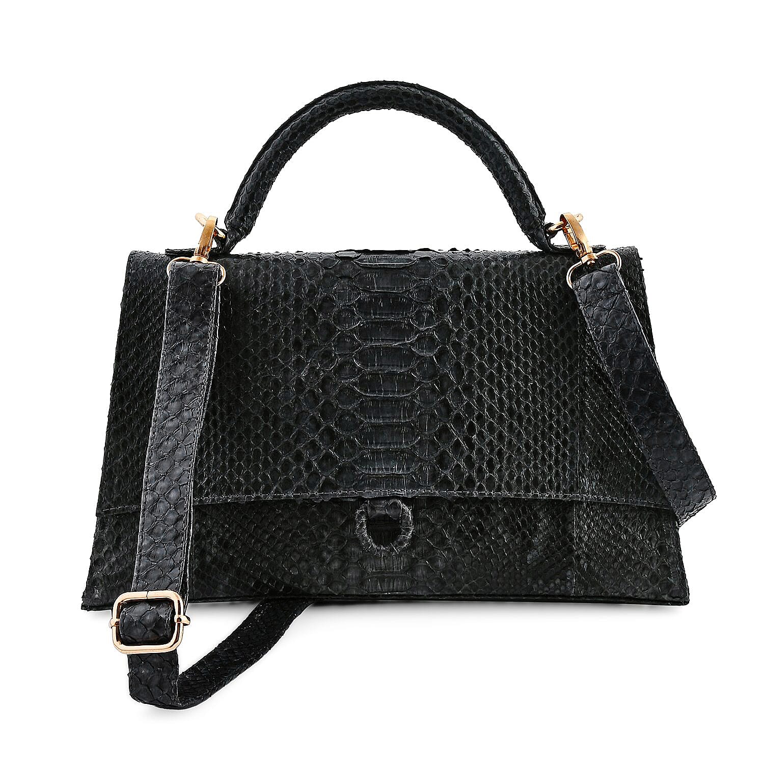 Grand Pelle Genuine Python Leather Signature Handbag