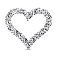 Lab Grown Diamond 0.53 ctw Pendant in Platinum Over Sterling Silver