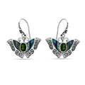 Bali Legacy Chrome Diopside 1.00 ctw and Abalone Shell Butterfly Earrings in Sterling Silver - Sticky add to cart bar