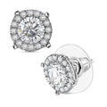 D'Joy Moissanite 1.80 ctw Stud Earrings in Rhodium Over Sterling Silver - Sticky add to cart bar