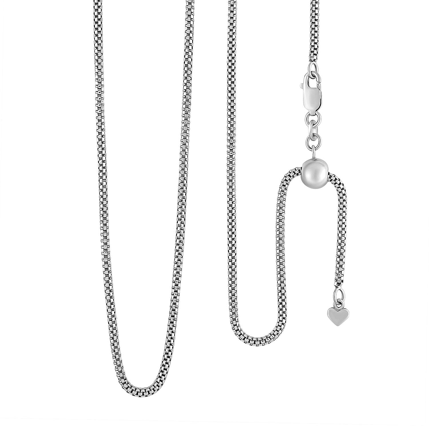 Rhodium Over Sterling Silver Diamond Cut Coryana Necklace 18-24 Inches 10.2 Grams
