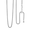 Rhodium Over Sterling Silver Diamond Cut Coryana Necklace 18-24 Inches 10.2 Grams - Sticky add to cart bar