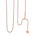 14K Rose Gold Over Sterling Silver Necklace 18-24 Inches 4.20 Grams - Sticky add to cart bar