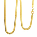 14K Yellow Gold Over Sterling Silver Snake Chain Necklace 20 Inches 13.6 Grams - Sticky add to cart bar
