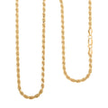 14K Yellow Gold Over Sterling Silver Rope Chain Necklace 24 Inches 22.8 Grams - Sticky add to cart bar