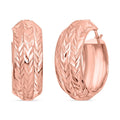 Sterling Silver Leaf Engraved Hoop Earrings 4 Grams - Sticky add to cart bar