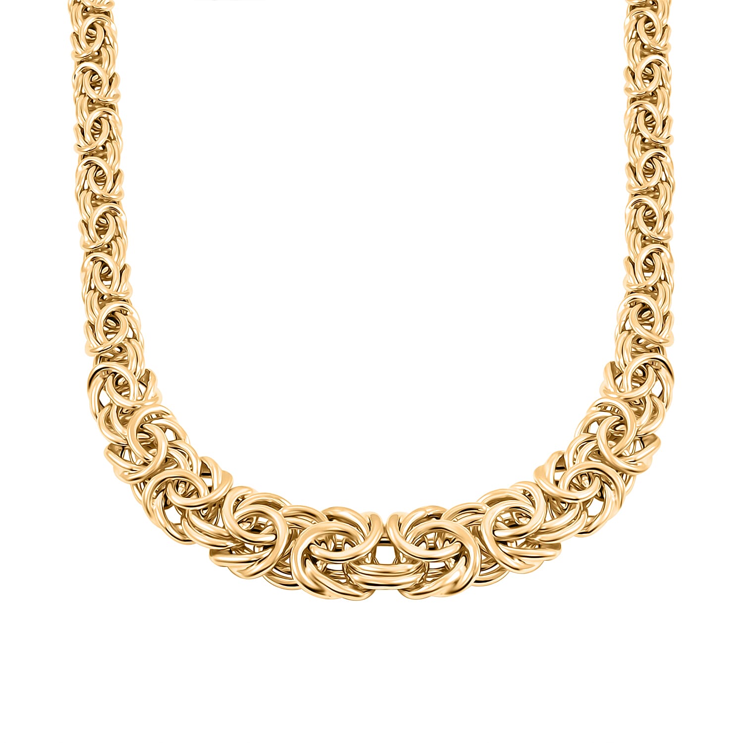 Fancy Byzantine Chain Necklace in 14K Yellow Gold 18 Inches 20.3 Grams