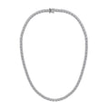 100 Facet Moissanite Necklace in Rhodium Over Sterling Silver 18 Inches 41.65 ctw - Sticky add to cart bar