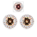 Luxoro Premium Turkizite and G-H I2 Diamond 1.44 ctw Earrings in 14K White Gold - Sticky add to cart bar