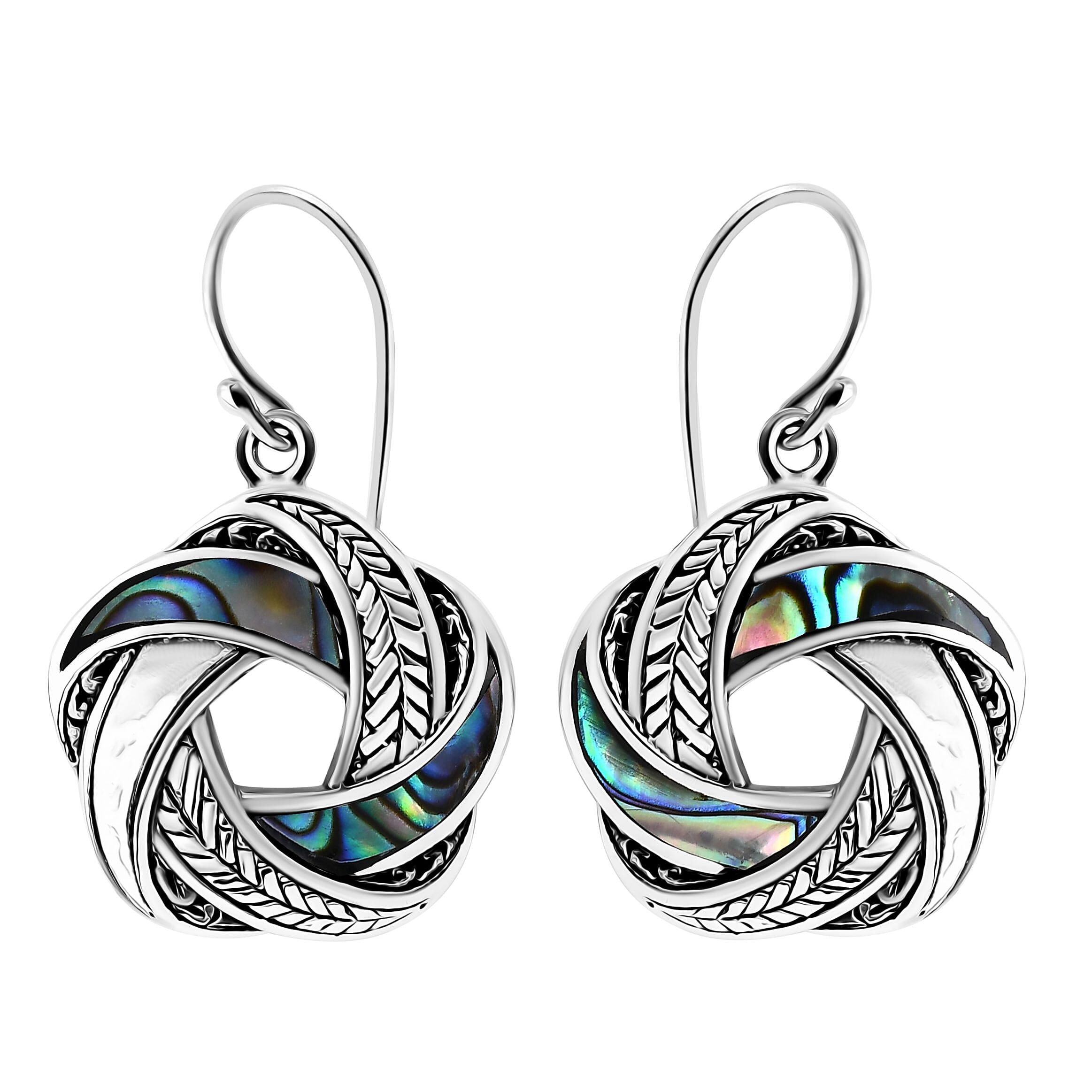 Bali Legacy Abalone Shell Earrings in Sterling Silver