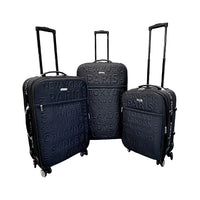 Karriage Mate 3pc Expandable Softshell Spinner Luggage Set -Black (28", 24", 20")