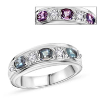 Chairman Vault Collection Certified & Appraised 900 Platinum AAAA Narsipatnam Alexandrite, Diamond (E-F, VS) Ring (Size 10.0) (7.50 g) 0.71 ctw