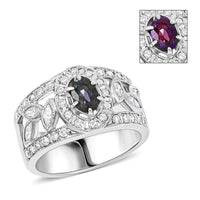 Chairman Vault Collection Certified & Appraised 900 Platinum AAAA Narsipatnam Alexandrite, Diamond (E-F, VS) (0.72 cts) Ring (Size 10.0) (12.83 g) 1.35 ctw