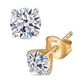 Luxuriant Lab Grown Diamond SI 1.00 ctw Solitaire Stud Earrings in 14K White Gold - Sticky add to cart bar