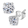 Luxuriant Lab Grown Diamond SI 1.50 ctw Solitaire Stud Earrings in 14K White Gold - Sticky add to cart bar